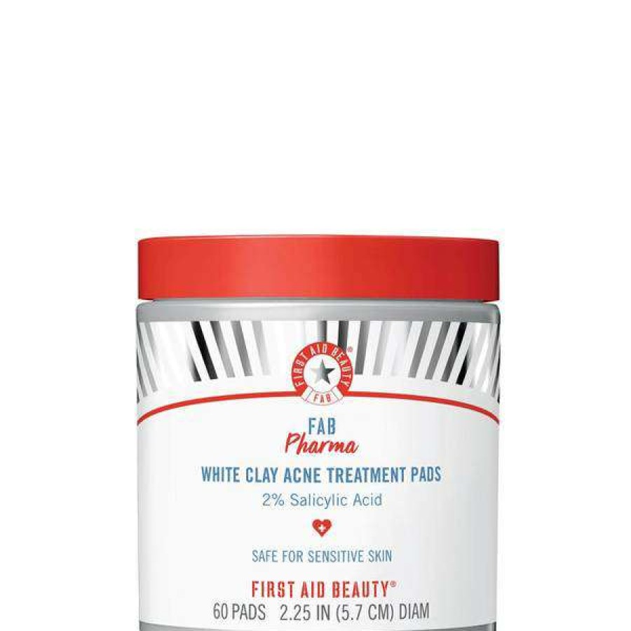 Skin Care * | First Aid Beauty Pharma White Clay Acne Treatment Pads With 2% Salicylic Acid 50Ml Discounts