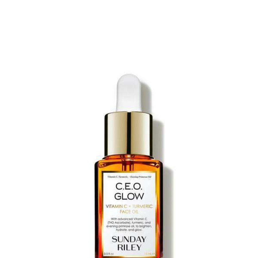 Skin Care * | Sunday Riley C.E.O. Glow Vitamin C + Turmeric Face Oil 15Ml Popular