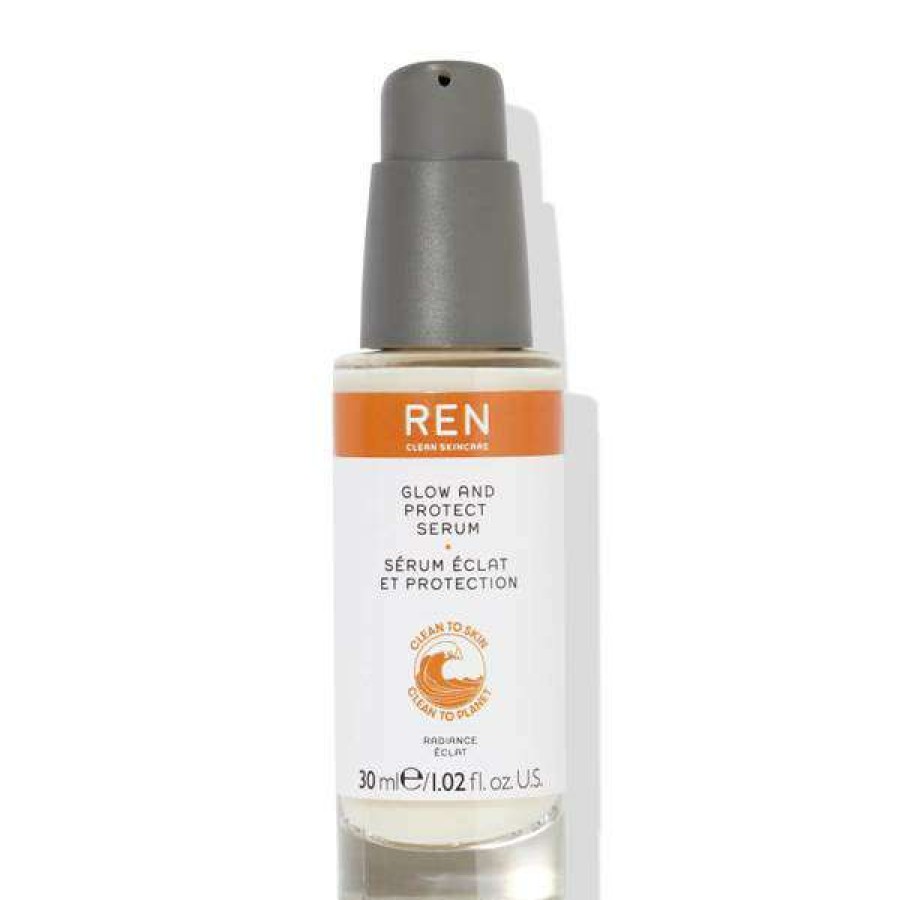 Skin Care * | Ren Clean Skincare Glow And Protect Serum 30Ml Top Selling