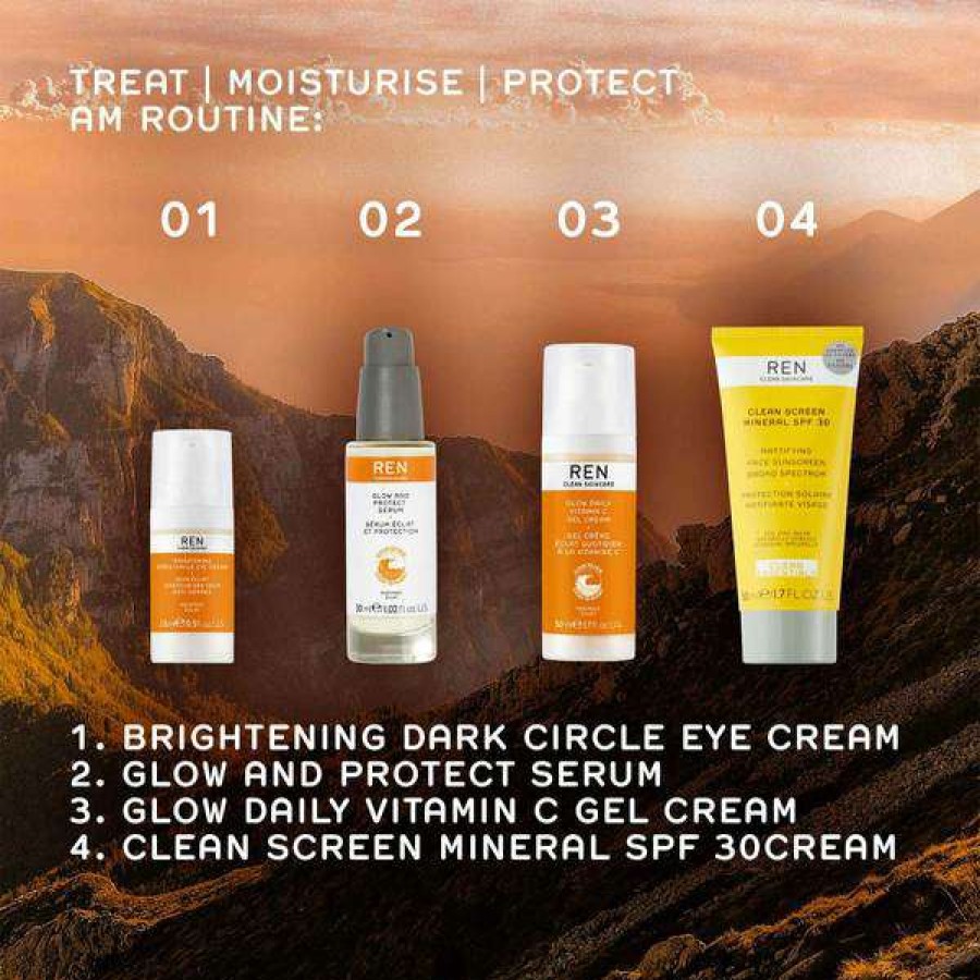 Skin Care * | Ren Clean Skincare Glow And Protect Serum 30Ml Top Selling