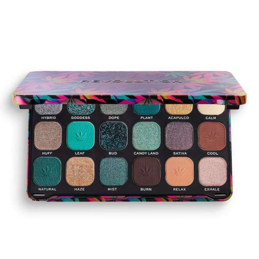 Makeup * | Makeup Revolution Forever Flawless Chilled With Cannabis Sativa Eyeshadow Palette Free Delivery