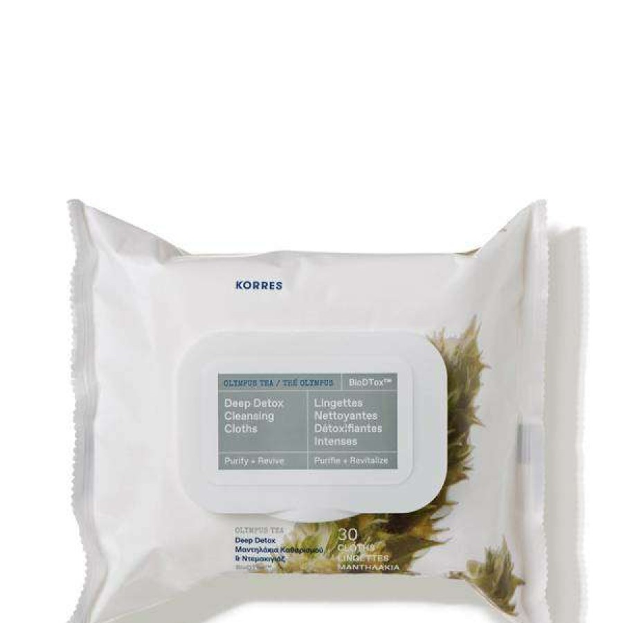 Skin Care * | Korres Olympus Tea Detox Cleansing Wipes Best Sale