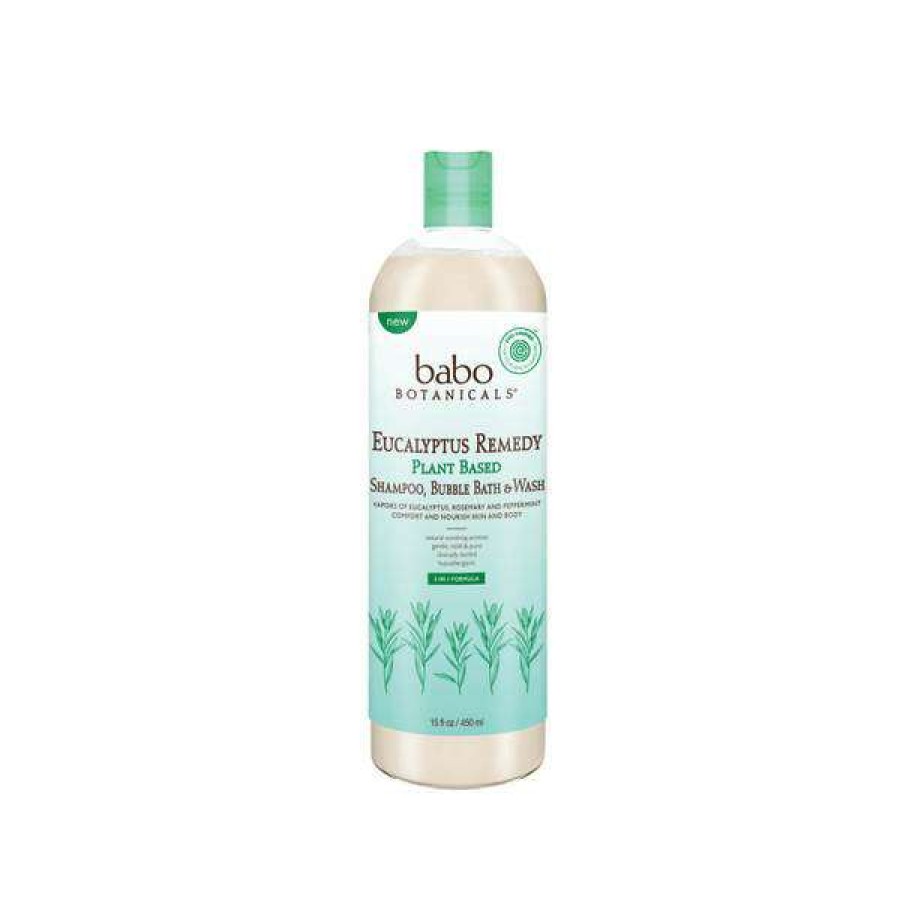 Body * | Babo Botanicals Eucalyptus Remedy Shampoo, Bubble Bath And Wash Large Choice