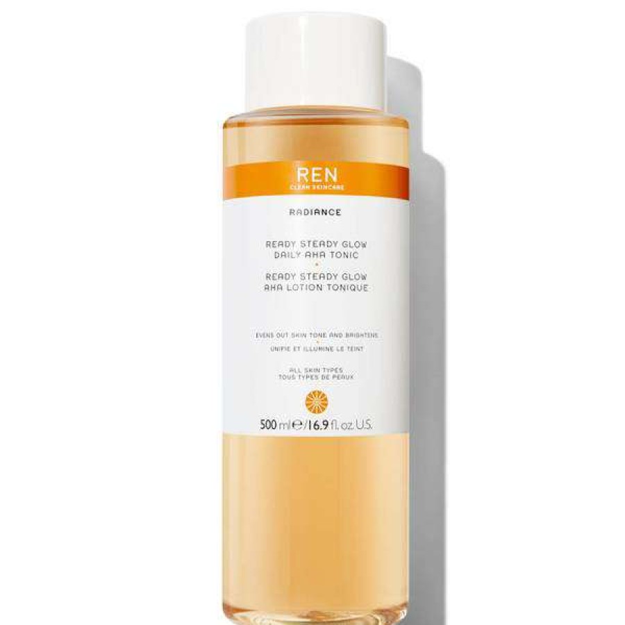 Skin Care * | Ren Clean Skincare Supersize Ready Steady Glow Daily Aha Tonic 500Ml Exclusive Design