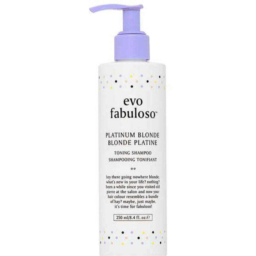 Hair Care * | Evo Fabuloso Platinum Blonde Toning Shampoo 250Ml Crazy Deals